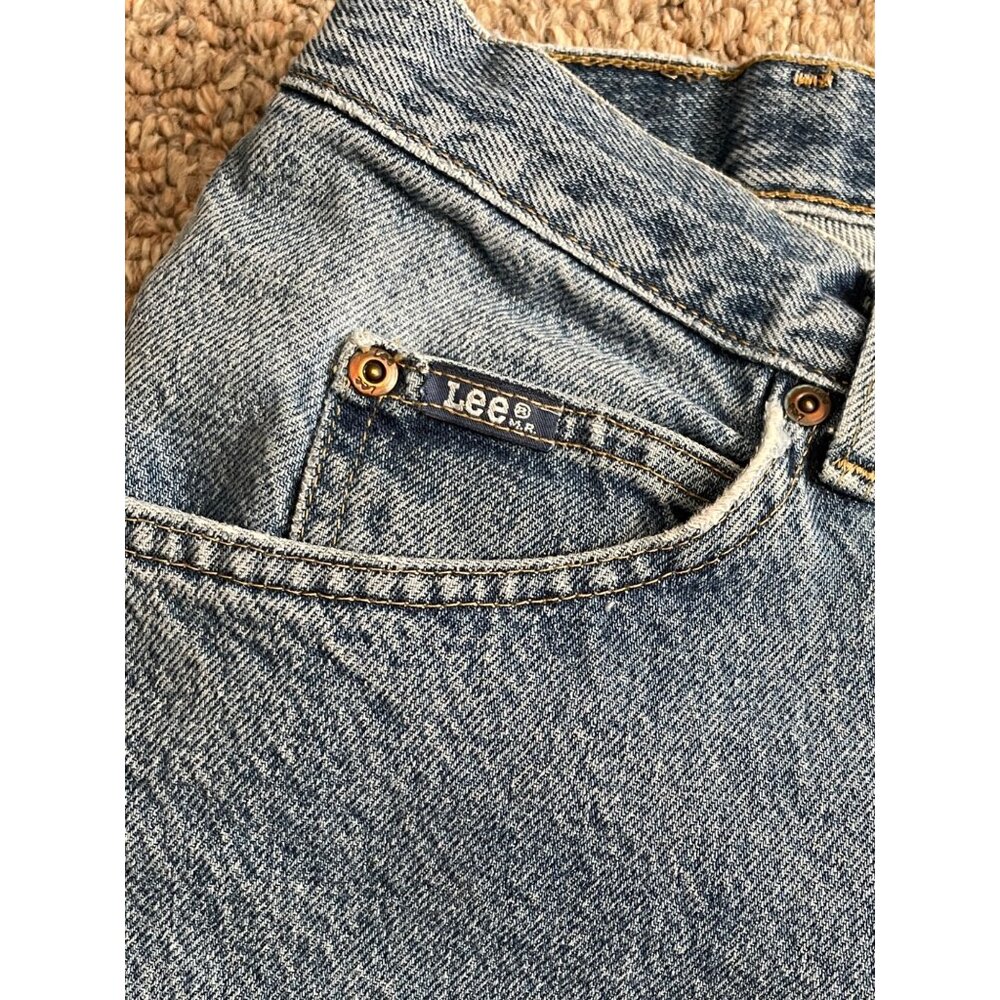 Vintage Lee Jeans Mens 31x30 Straight Leg Light Wash 90s - Picture 3 of 8